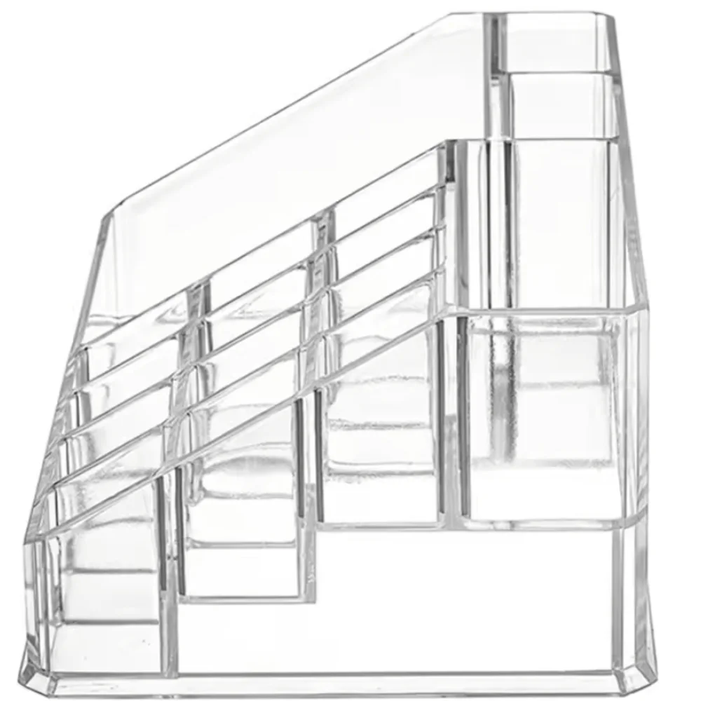 Clean Girl Aesthetic Transparent Makeup Organizer with Multiple Compartments